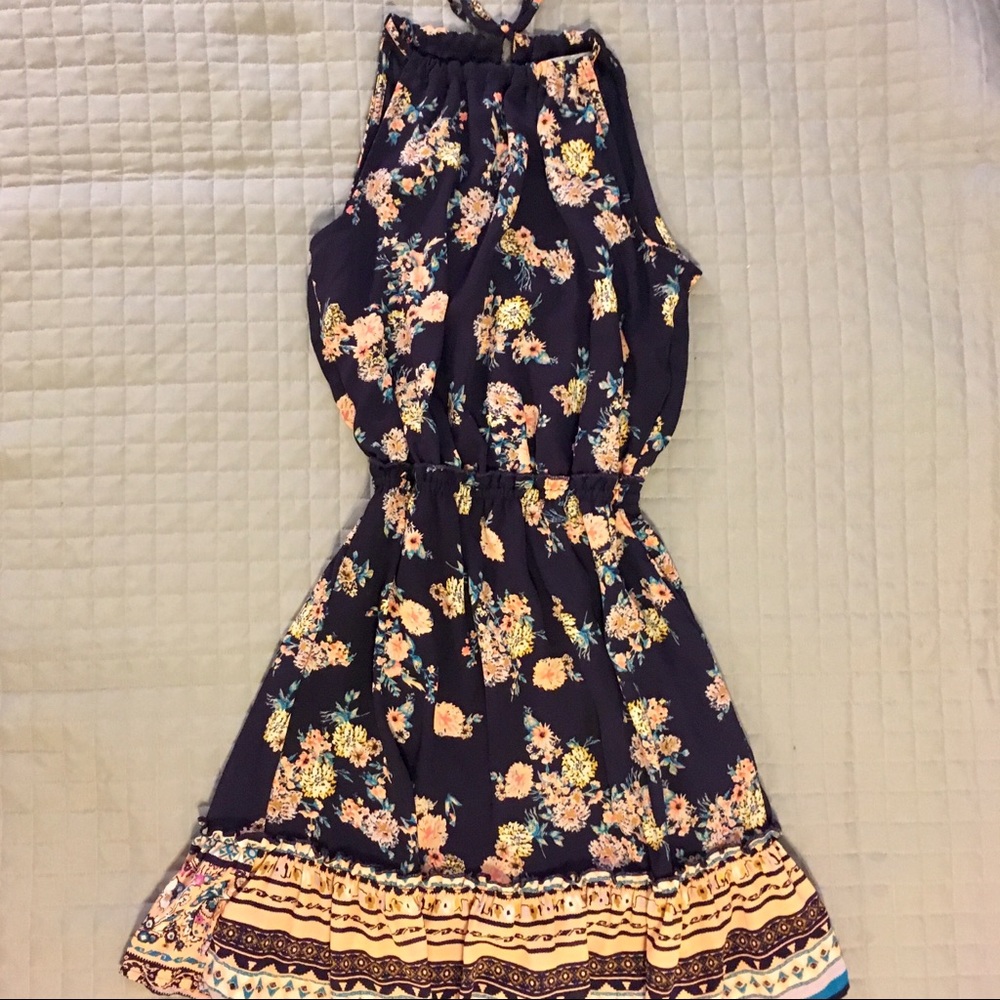 Navy Floral Sundress